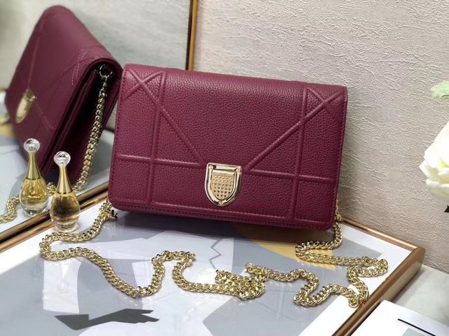 Luxury Replica DIORAMA CALFSKIN CLUTCH M49P purplish JH07053Dg53