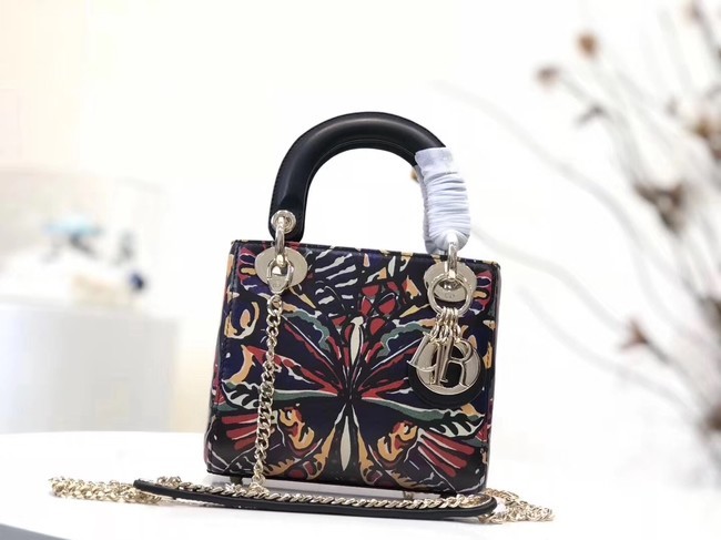 MINI LADY DIOR-TAS VAN GEBORDUURD KALFSLEER M0505 JH07438Za30