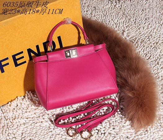 Newest 2015 Fendi original leather 6035 rose JH08790fK95