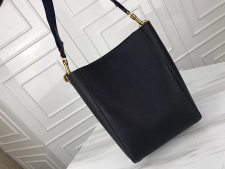 Replica AAAAA Celine Seau Sangle Original Calfskin Leather Shoulder Bag 3370 black JH06127Sy67