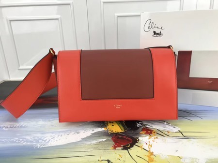 Replica Celine frame Bag Original Calf Leather 5756 Orange .red JH06112UD97