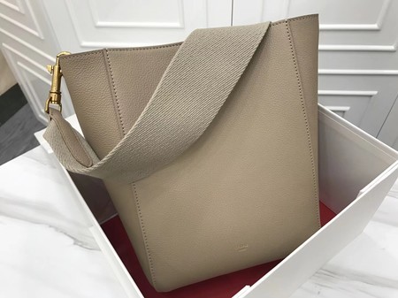 Replica Celine Seau Sangle Original Calfskin Leather Shoulder Bag 3370 Light gray JH06129TN94
