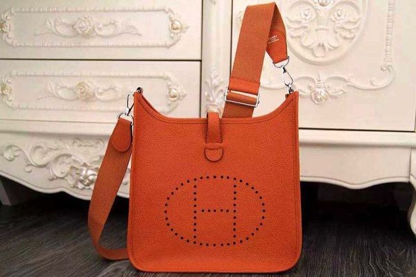 Replica Cheap Hermes evelyne hot style original leather H1188 orange JH01747EJ51