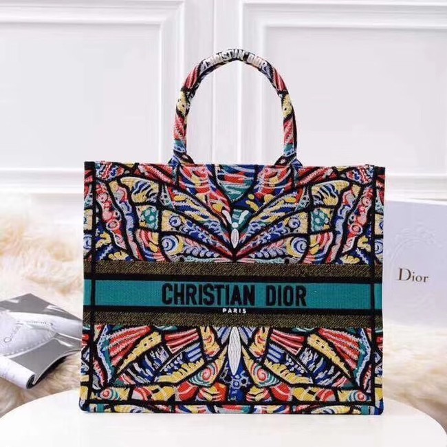 Replica Designer DIOR BOOK TOTE BAG VAN GEBORDUURD CANVAS M1286ZBD JH07354uT54