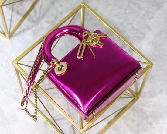 Replica Dior calfskin Mini Lady bag M0598 rose JH07595qj24