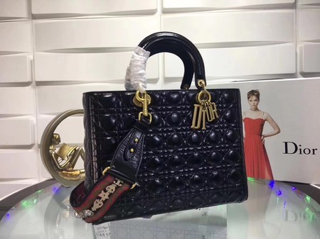 Replica Dior CANNAGE Original Calfskin Leather Tote Bag 0584 black JH07641vf92