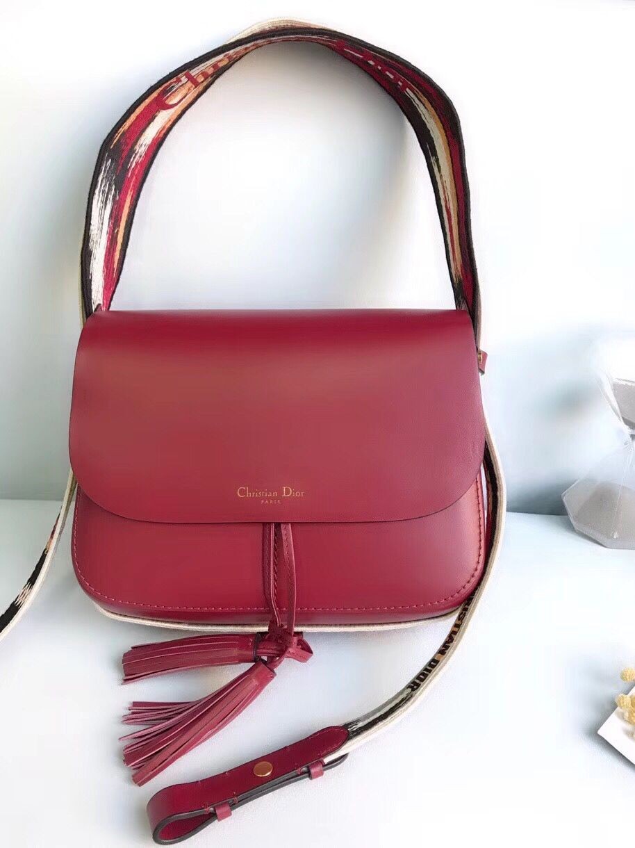 Replica DIOR Embroidered Flip Bags 54657 Red JH07427pe68