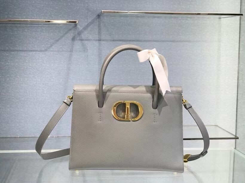 Replica DIOR LARGE ST HONORE TOTE Grained Calfskin M9306UBAE gray JH06837pe68
