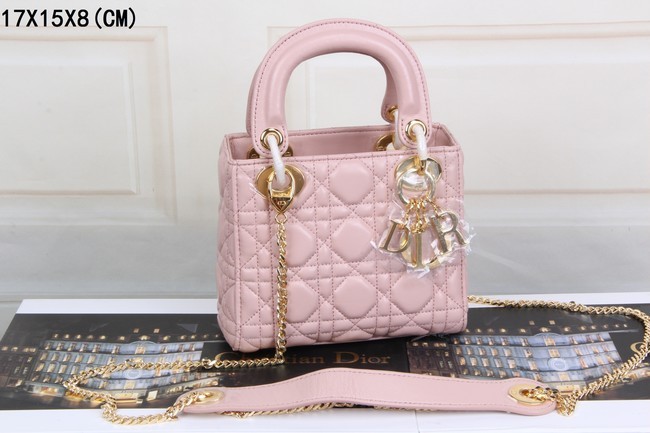 Replica Dior mini 99001 original leather pink JH07680Ny84