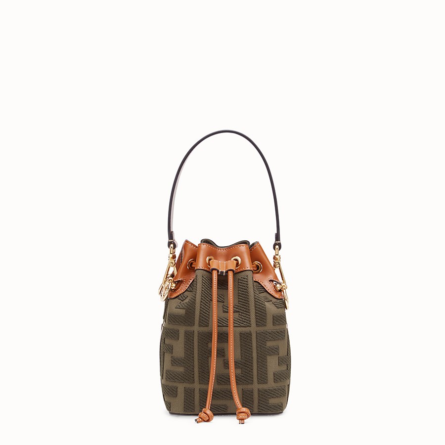 Replica FENDI MON TRESOR Mini bag in green canvas 8BS010 JH08535an47