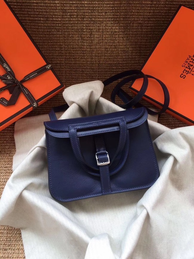 Replica Hermes Original Halzan mini bag H069523 blue JH01421QT16