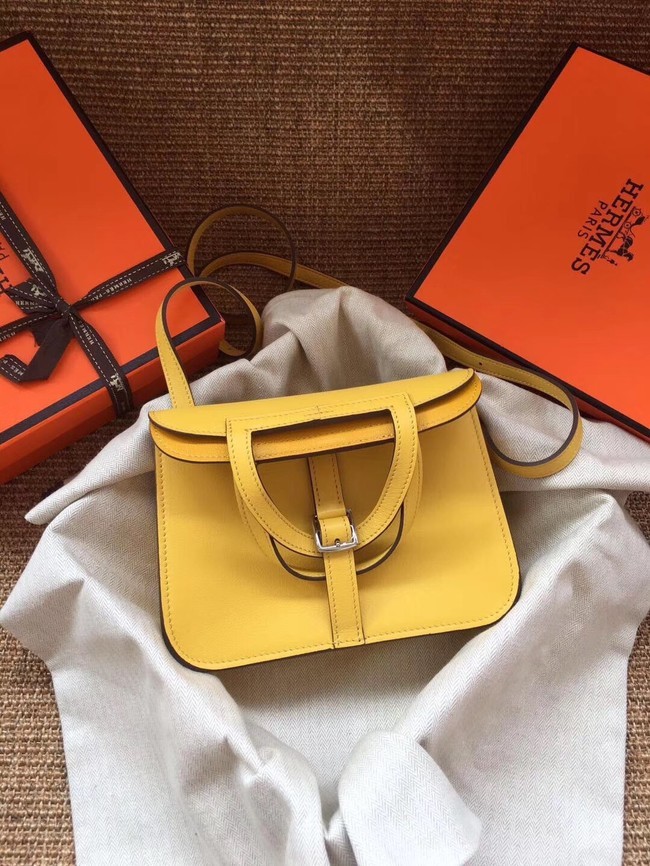 Replica Hermes Original Halzan mini bag H069523 yellow JH01424HV92