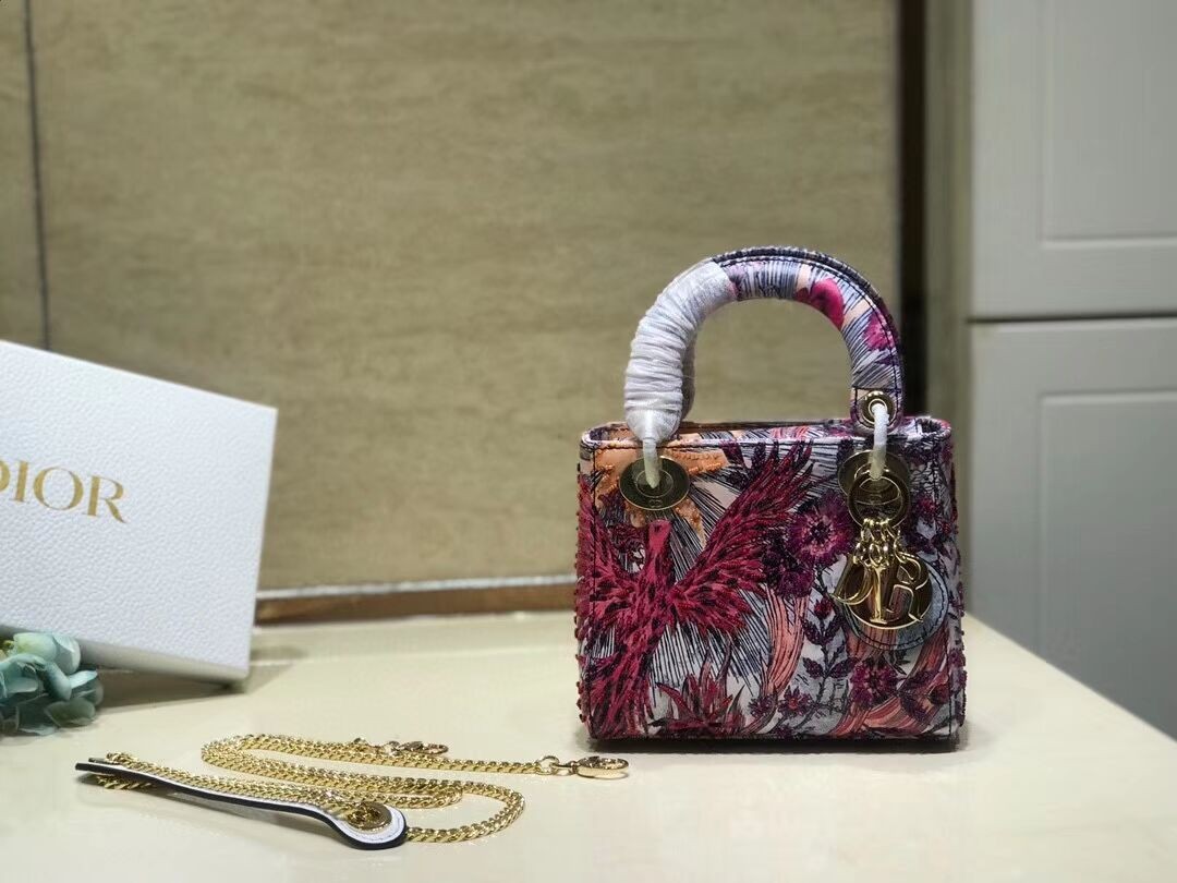 Replica LADY DIOR embroidered cattle leather AD0168-5 JH07002TH29