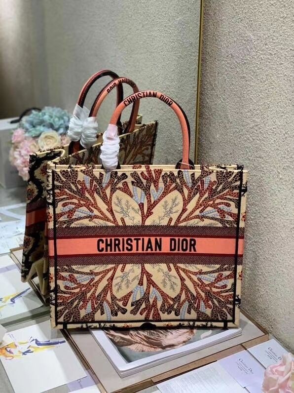 Top Imitation DIOR BOOK TOTE EMBROIDERED CANVAS BAG C1287-11 JH06948EE80