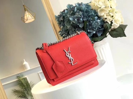 Yves Saint Laurent Original Leatehr Shoulder Bag 8005 red JH08268gt51