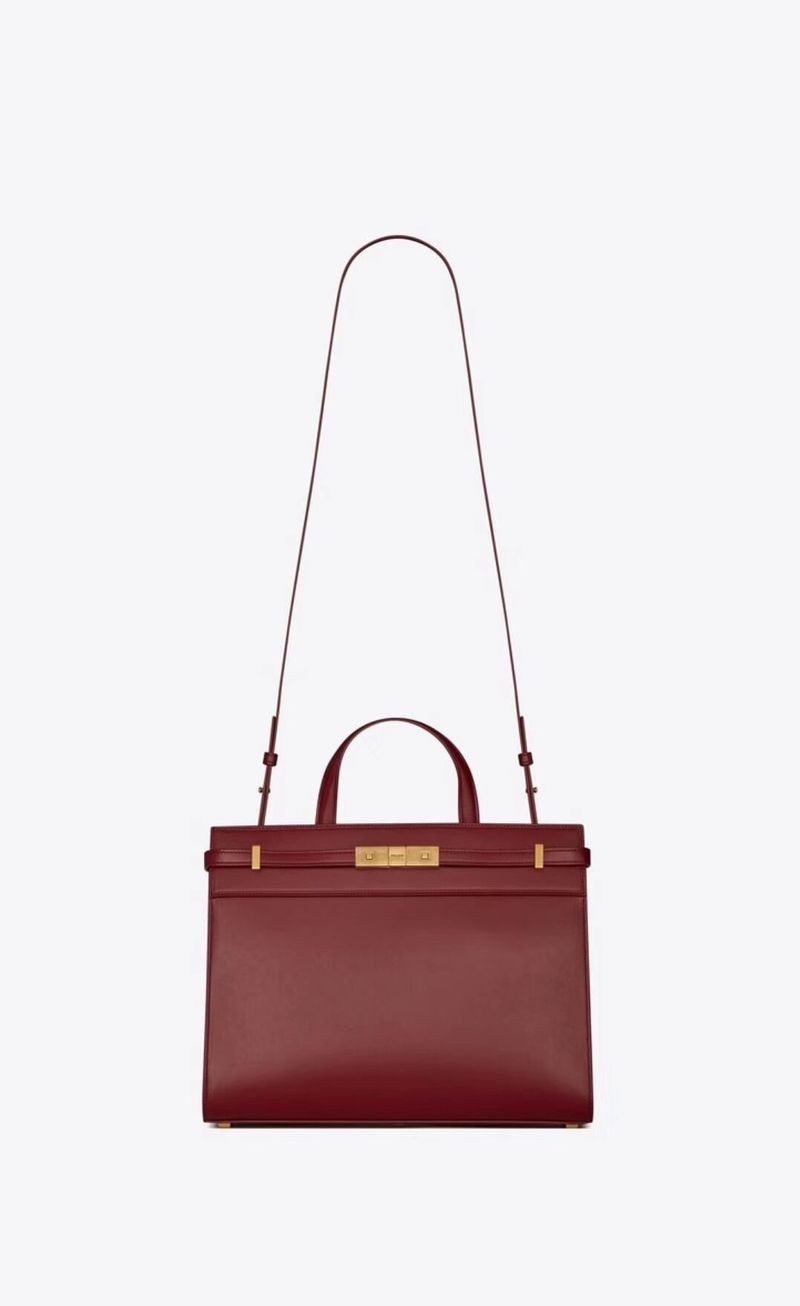 Yves Saint Laurent Top Handle Bag Original Leather Y568702 Red JH07826Li93