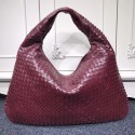 AAA 1:1 Bottega Veneta Calf leather Hobo Bag 5092 wine JH09330Pp71