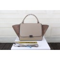 AAA 1:1 Celine litchi grain with nubuck leather tote bag 3342 apricot JH06363Bu52