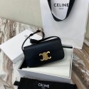 AAA 1:1 Celine TRIOMPHE SHOULDER BAG IN NATURAL CALFSKIN 194143 black JH05790Pp71