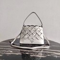 AAA 1:1 Prada Leather Prada Tress Handbag 1BA290 white JH04907WE81