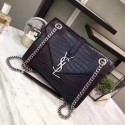AAA 1:1 YSL monogram satchel crocodile leather Shoulder Bag 2824 black JH08150Pp71