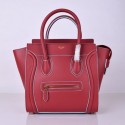 AAA Celine Luggage Micro Boston Bag Original Leather 8802-3 Burgundy JH06324xn59