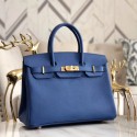 AAA Hermes original Epsom Leather HB35O blue&gold Metal JH01244xn59