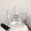AAA Prada Fabric and Plexiglas handbag 1BG164 white JH05557pL24