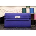AAAAA 2015 Hermes kelly wallet new model 051300 brilliant blue JH01800DU34