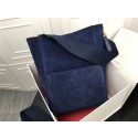 AAAAA Celine Seau Sangle Original Suede Leather Shoulder Bag 3369 dark blue JH06141hr50