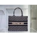AAAAA Imitation SMALL DIOR BOOK TOTE blue Dior Oblique Embroidered Velvet M1287Z JH06867wA64