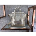 AAAAA Knockoff CELINE NANO LUGGAGE BAG IN LAMINATED LAMBSKIN 189243 GOLD JH05968qN39