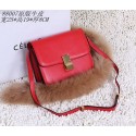 Celine Classic Box Small Flap Bag Calfskin 88007 Red JH06385Sx31