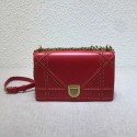 Copy 1:1 Dior Original DIORAMA BAG STUDDED LAMBSKIN M0422 red JH07601lS35