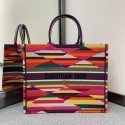 Fake Cheap DIOR BOOK TOTE Multicolor D-Stripes Embroidery M1286Z JH06790jV17