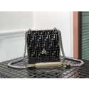 Fendi KAN I SMALL Multicolor fabric mini-bag 8BT0381 black&Khaki JH08620SB35