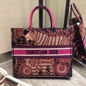 FUCHSIA DIOR BOOK TOTE DIOR ANIMALS EMBROIDERED CANVAS BAG M929 JH07059wk65