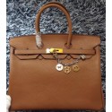 Hermes Birkin 35CM Tote Bag Litchi Leather HB35GL Wheat JH01360Qc12