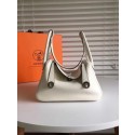 Hermes Lindy togo Original Leather Shoulder Bag 5086 white JH01612dX32