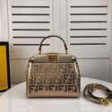 High Quality Fake FENDI PEEKABOO ICONIC leather bag F0335 gold JH08520WC64