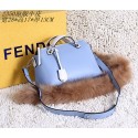 High Quality Fendi tote bags calfskin leather 2350 sky blue JH08773Ao69