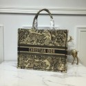 High Quality Replica DIOR BOOK TOTE BAG IN EMBROIDERED CANVAS C1286 Yellow JH07194lk70