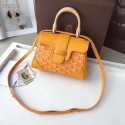 Hot Goyard Calfskin Leather Mini Tote Bag 9955 yellow JH06664DJ96