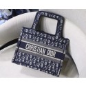 Imitation AAA DIOR TOTE BAG IN EMBROIDERED CANVAS C1288 blue JH07177Qz50