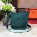 Imitation AAAAA Hermes Evelyne original togo leather mini Shoulder Bag H1187 green JH01564Af81