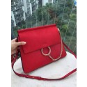 Imitation Chloe Faye Shoulder Bag Suede Leather 9201L red JH08926cg47