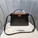 Imitation Fashion Fendi PEEKABOO ISEEU EAST-WEST leather bag 8BN323A black JH08491Ft19