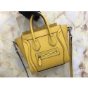 Imitation Hot Celine NANO MINI Tote Bag Original Leather A3560 yellow JH06236CQ60