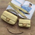 Imitation Hot FENDI BAGUETTE Mini Shoulder Bag 8BS017 Beige JH08596CQ60