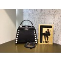 Imitation Luxury Fendi PEEKABOO MINI Exotic leather bag 8103 black JH08609VD53